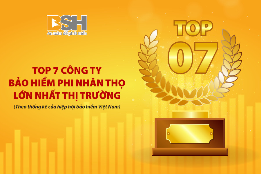 BSH vẫn giữ vững vị trí Top 7 công ty lớn nhất thị trường về doanh thu phí bảo hiểm gốc